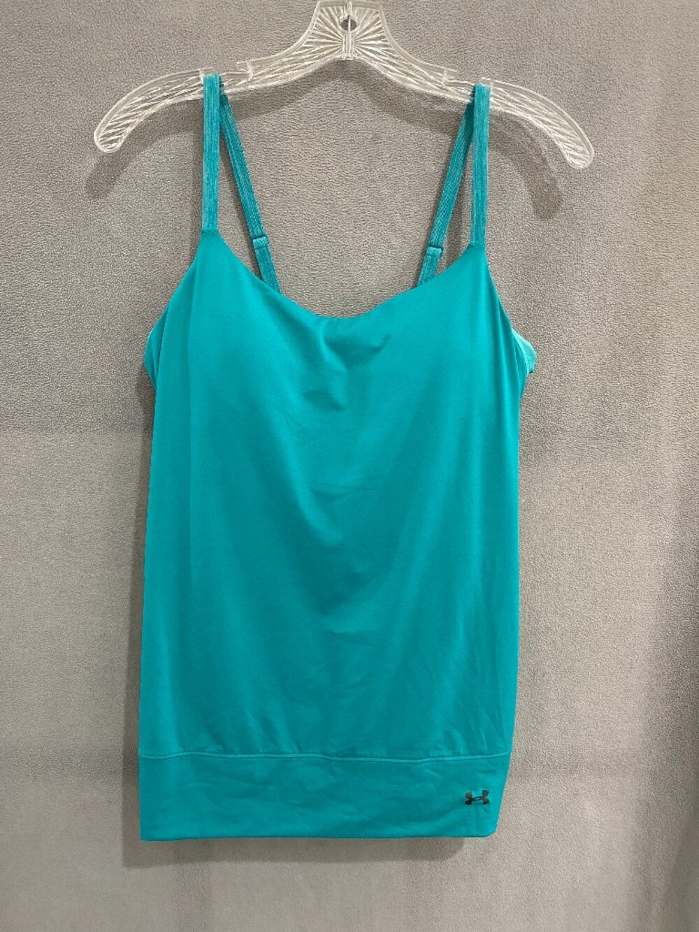 Under Armour Turquoise Adjustable Strap Built-In Bra Workout Tank Top Women’s